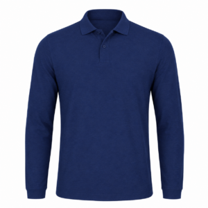 Polera Pique Azul Marino M/Larga UV